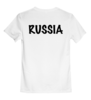 Заказать детскую футболку в Москве. Детская футболка классическая унисекс RUSSIA от Владимир Волчков - готовые дизайны и нанесение принтов.