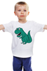 Заказать детскую футболку в Москве. Детская футболка классическая унисекс Тиранозаврик от BeliySlon - готовые дизайны и нанесение принтов.