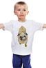 Заказать детскую футболку в Москве. Детская футболка классическая унисекс Нарисованный мопс от PUGGYSHOP - готовые дизайны и нанесение принтов.