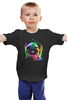 Заказать детскую футболку в Москве. Детская футболка классическая унисекс Мопс Космонавт от printik - готовые дизайны и нанесение принтов.