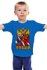 Заказать детскую футболку в Москве. Детская футболка классическая унисекс Болеем за Россию! от T-shirt print  - готовые дизайны и нанесение принтов.