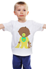 Заказать детскую футболку в Москве. Детская футболка классическая унисекс Малыш с мишкой от Stil na yarkosti - готовые дизайны и нанесение принтов.