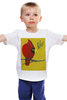 Заказать детскую футболку в Москве. Детская футболка классическая унисекс Птицы кардиналы с мимозой от Владимир - готовые дизайны и нанесение принтов.