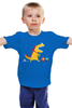 Заказать детскую футболку в Москве. Детская футболка классическая унисекс Динозавр от printik - готовые дизайны и нанесение принтов.