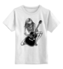 Заказать детскую футболку в Москве. Детская футболка классическая унисекс Скелет с гитарой от Leichenwagen - готовые дизайны и нанесение принтов.