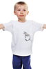 Заказать детскую футболку в Москве. Детская футболка классическая унисекс Динозавр в кармане от Петр Золотухин - готовые дизайны и нанесение принтов.