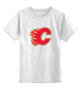 Заказать детскую футболку в Москве. Детская футболка классическая унисекс Calgary Flames / NHL Canada от KinoArt - готовые дизайны и нанесение принтов.