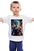Заказать детскую футболку в Москве. Детская футболка классическая унисекс Гоку в стиле супер сайян синий кайокен от rusanov.ds@gmail.com - готовые дизайны и нанесение принтов.