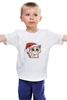 Заказать детскую футболку в Москве. Детская футболка классическая унисекс Санта-Котенок от Алексей  - готовые дизайны и нанесение принтов.
