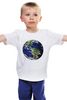 Заказать детскую футболку в Москве. Детская футболка классическая унисекс Планета Земля от AR Print - готовые дизайны и нанесение принтов.