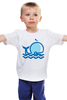Заказать детскую футболку в Москве. Детская футболка классическая унисекс Кит на море от fanart - готовые дизайны и нанесение принтов.