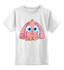 Заказать детскую футболку в Москве. Детская футболка классическая унисекс Розовый кролик от BeliySlon - готовые дизайны и нанесение принтов.