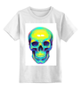 Заказать детскую футболку в Москве. Детская футболка классическая унисекс Colorfull skull от scoopysmith - готовые дизайны и нанесение принтов.