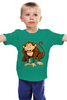 Заказать детскую футболку в Москве. Детская футболка классическая унисекс Обезьяна от icase - готовые дизайны и нанесение принтов.