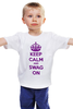 Заказать детскую футболку в Москве. Детская футболка классическая унисекс Keep calm от Sergio Happy - готовые дизайны и нанесение принтов.