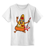 Заказать детскую футболку в Москве. Детская футболка классическая унисекс Пицца с гитарой от Amerikanka - готовые дизайны и нанесение принтов.