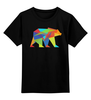 Заказать детскую футболку в Москве. Детская футболка классическая унисекс Геометрический Медведь от printik - готовые дизайны и нанесение принтов.