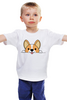 Заказать детскую футболку в Москве. Детская футболка классическая унисекс корги от queen  - готовые дизайны и нанесение принтов.