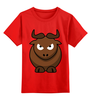 Заказать детскую футболку в Москве. Детская футболка классическая унисекс злой бык от EDJEY  - готовые дизайны и нанесение принтов.