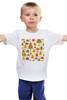 Заказать детскую футболку в Москве. Детская футболка классическая унисекс Новогодние узоры от FireFoxa - готовые дизайны и нанесение принтов.