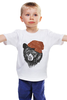 Заказать детскую футболку в Москве. Детская футболка классическая унисекс Медведь в шапке от Илья Щеблецов - готовые дизайны и нанесение принтов.