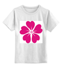 Заказать детскую футболку в Москве. Детская футболка классическая унисекс розовый цветок от nikol - готовые дизайны и нанесение принтов.