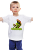 Заказать детскую футболку в Москве. Детская футболка классическая унисекс Дракончик на отдыхе от ПРИНТЫ ПЕЧАТЬ  - готовые дизайны и нанесение принтов.