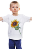 Заказать детскую футболку в Москве. Детская футболка классическая унисекс Подсолнух от valezar - готовые дизайны и нанесение принтов.