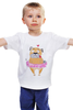 Заказать детскую футболку в Москве. Детская футболка классическая унисекс Мопс в юбке от galkagalka - готовые дизайны и нанесение принтов.