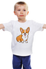 Заказать детскую футболку в Москве. Детская футболка классическая унисекс Корги от MariYang  - готовые дизайны и нанесение принтов.
