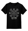 Заказать детскую футболку в Москве. Детская футболка классическая унисекс 666 GYM от Leichenwagen - готовые дизайны и нанесение принтов.