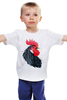 Заказать детскую футболку в Москве. Детская футболка классическая унисекс Mr. Black Rooster от Илья Щеблецов - готовые дизайны и нанесение принтов.