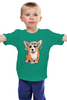 Заказать детскую футболку в Москве. Детская футболка классическая унисекс Корги   от T-shirt print  - готовые дизайны и нанесение принтов.