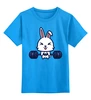 Заказать детскую футболку в Москве. Детская футболка классическая унисекс Кролик атлет от skynatural - готовые дизайны и нанесение принтов.