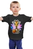 Заказать детскую футболку в Москве. Детская футболка классическая унисекс жирафик и мячик от evragka  - готовые дизайны и нанесение принтов.