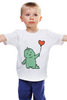 Заказать детскую футболку в Москве. Детская футболка классическая унисекс Динозаврик от EK  - готовые дизайны и нанесение принтов.