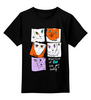 Заказать детскую футболку в Москве. Детская футболка классическая унисекс Странные кошки от ELENA ZHARINOVA - готовые дизайны и нанесение принтов.