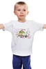 Заказать детскую футболку в Москве. Детская футболка классическая унисекс Влюбленные птички от Olia Shipilova - готовые дизайны и нанесение принтов.