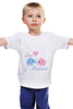 Заказать детскую футболку в Москве. Детская футболка классическая унисекс Love Elephants от cogwheel - готовые дизайны и нанесение принтов.