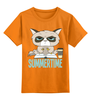 Заказать детскую футболку в Москве. Детская футболка классическая унисекс Угрюмый кот от Amerikanka - готовые дизайны и нанесение принтов.