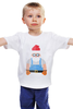 Заказать детскую футболку в Москве. Детская футболка классическая унисекс Дед Мороз-строитель от Romanova - готовые дизайны и нанесение принтов.