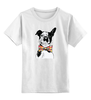Заказать детскую футболку в Москве. Детская футболка классическая унисекс Собака джентльмен  от ПРИНТЫ ПЕЧАТЬ  - готовые дизайны и нанесение принтов.