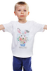 Заказать детскую футболку в Москве. Детская футболка классическая унисекс Зайка с цветами от printeriumstore@gmail.com - готовые дизайны и нанесение принтов.