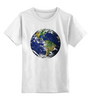 Заказать детскую футболку в Москве. Детская футболка классическая унисекс Планета Земля от AR Print - готовые дизайны и нанесение принтов.
