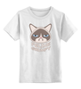 Заказать детскую футболку в Москве. Детская футболка классическая унисекс Грустный Кот (Grumpy Cat) от fanart - готовые дизайны и нанесение принтов.