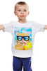 Заказать детскую футболку в Москве. Детская футболка классическая унисекс Кот в очках от THE_NISE  - готовые дизайны и нанесение принтов.