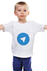 Заказать детскую футболку в Москве. Детская футболка классическая унисекс Логотип Telegram от YellowCloverShop - готовые дизайны и нанесение принтов.