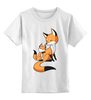 Заказать детскую футболку в Москве. Детская футболка классическая унисекс Две Лисички (fox) от coolmag - готовые дизайны и нанесение принтов.
