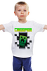 Заказать детскую футболку в Москве. Детская футболка классическая унисекс МАЙНКРАФТ от weeert - готовые дизайны и нанесение принтов.