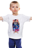 Заказать детскую футболку в Москве. Детская футболка классическая унисекс Девушка с кошкой(монстры) от ПРИНТЫ ПЕЧАТЬ  - готовые дизайны и нанесение принтов.